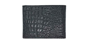Bifold Wallet in Crocodile Print Leather