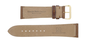Flat Stitched Watch Strap in Vintage English Bridle Leather