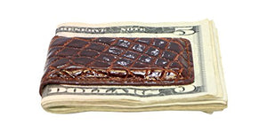 Magnetic Money Clip in Glazed Crocodile