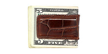 Load image into Gallery viewer, Magnetic Money Clip in Glazed Alligator
