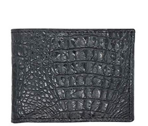 Bifold Wallet in Crocodile Print Leather
